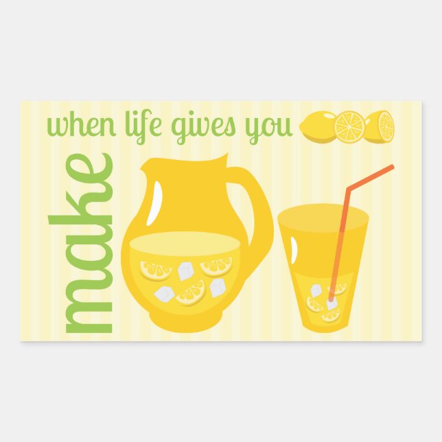 Pegatina Rectangular Hacer Lemonade (Anverso)