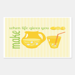 Pegatina Rectangular Hacer Lemonade