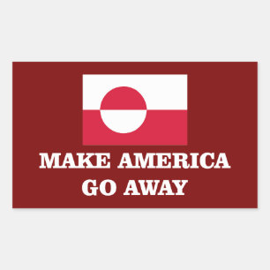 Pegatina Rectangular hacer que Estados Unidos desaparezca bandera de Gr