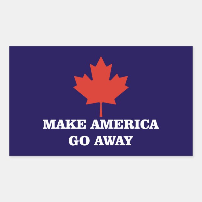 Pegatina Rectangular hacer que Estados Unidos desaparezca bandera de ho (Anverso)