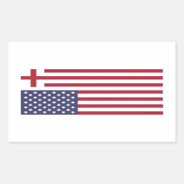 Pegatina Rectangular Hacer que Estados Unidos vuelva a ser una bandera