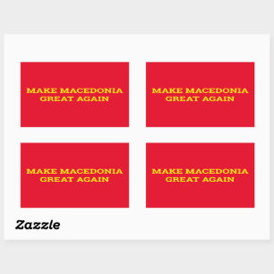Pegatina Rectangular Hacer que Macedonia vuelva a ser grande