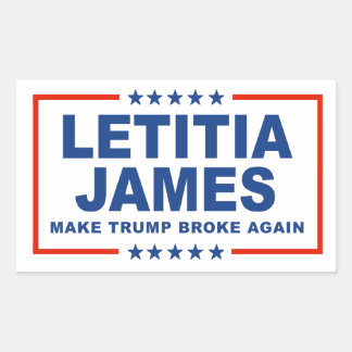 Pegatina Rectangular Hacer que Trump se quiebre otra vez - Letitia Jame