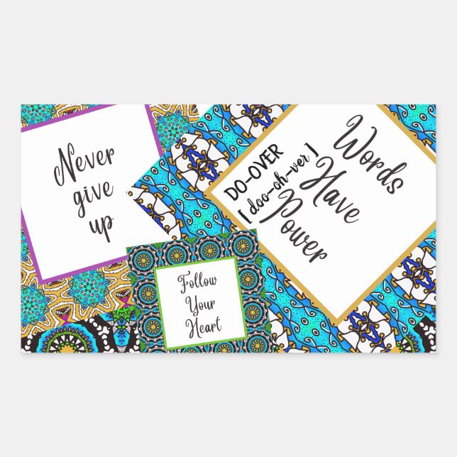 Pegatina Rectangular Hacer sobre el plan de sueño (Anverso)