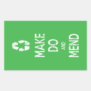 Pegatina Rectangular Hacer y cambiar de idea