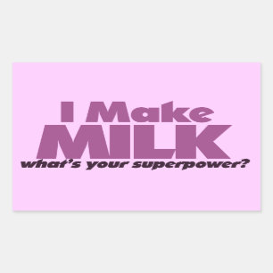 Pegatina Rectangular Hago MILK ¿cuál es tu superpotencia?