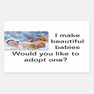 Pegatina Rectangular Hago pegatinas de muñecas renacidas a los bebés