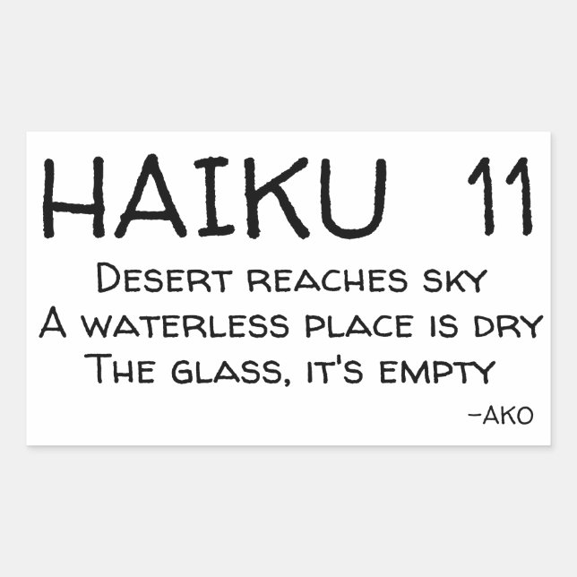 PEGATINA RECTANGULAR HAIKU 11 (Anverso)