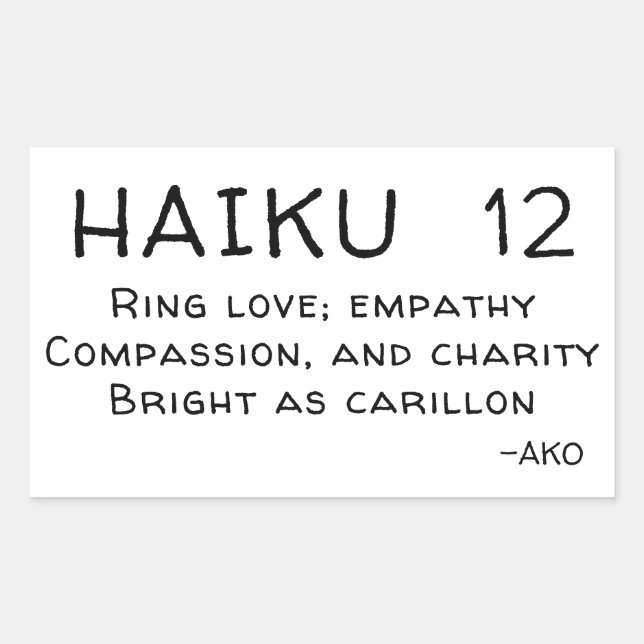 PEGATINA RECTANGULAR HAIKU 12 (Anverso)