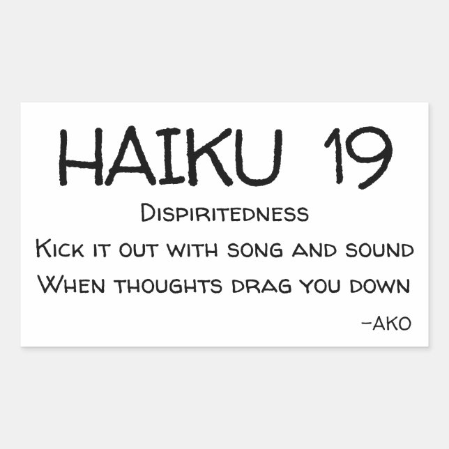 PEGATINA RECTANGULAR HAIKU 19 (Anverso)