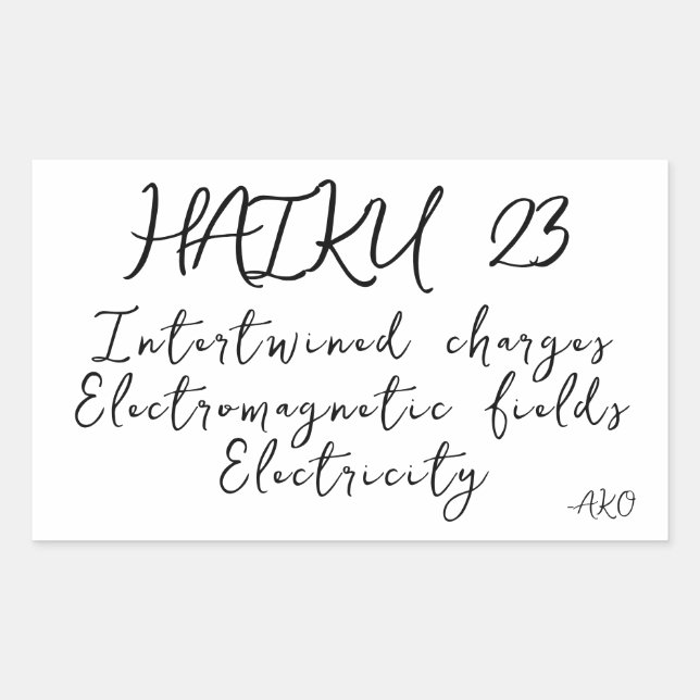 PEGATINA RECTANGULAR HAIKU 23 (Anverso)