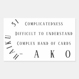 PEGATINA RECTANGULAR HAIKU 31