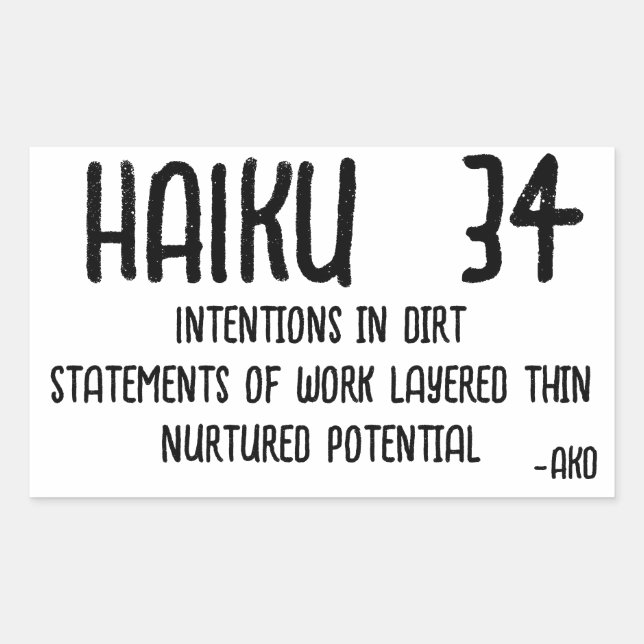 PEGATINA RECTANGULAR HAIKU 34 (Anverso)