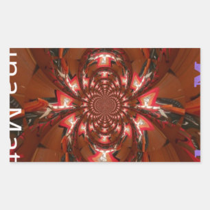 Pegatina Rectangular Hakuna Matata Halloween Mask Kaleidoscope Resumen