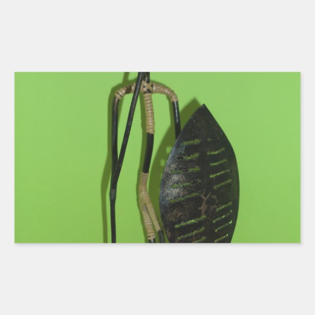 Pegatina Rectangular Hakuna Matata Kenya Maasai.JPG (Anverso)