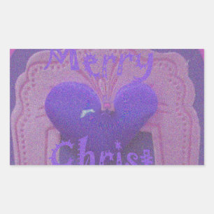 Pegatina Rectangular Hakuna Matata Merry Christmas Love Design.jpg