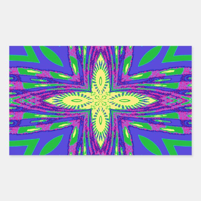 Pegatina Rectangular Hakuna matata Mombasa Kanga (Anverso)