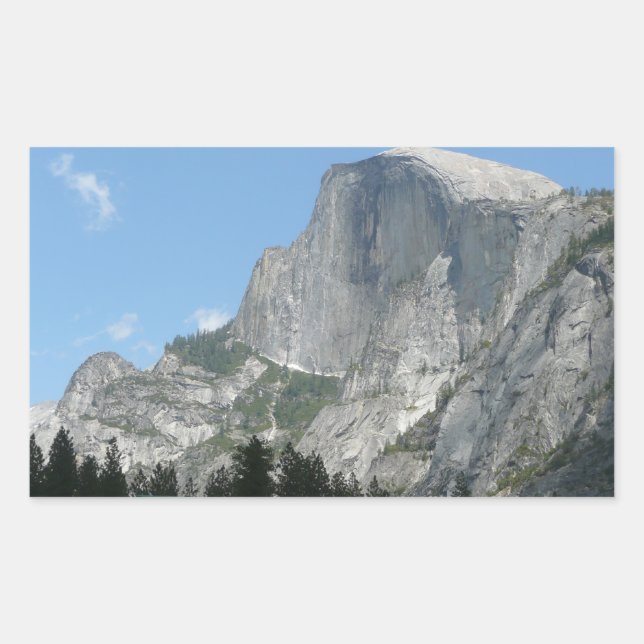 Pegatina Rectangular Half Dome de lado en el Parque Nacional Yosemite (Anverso)
