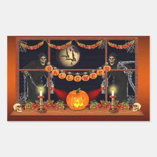 Pegatina Rectangular Halloween