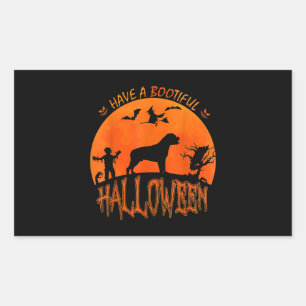 Pegatina Rectangular Halloween Rottweiler Dog Funny Sasuy Costume Lover