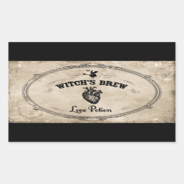 Pegatina Rectangular Halloween Wites Brew - Love Potion