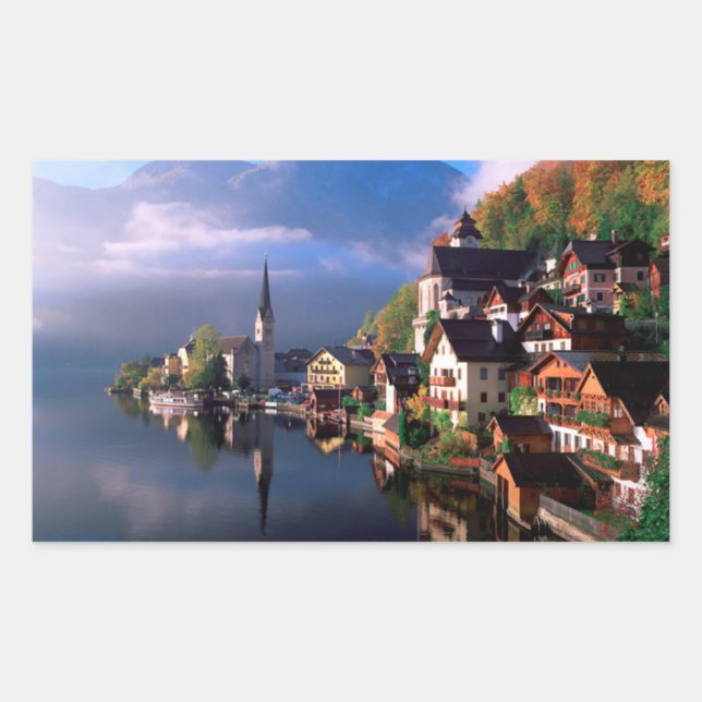 Pegatina Rectangular Hallstatt (Anverso)