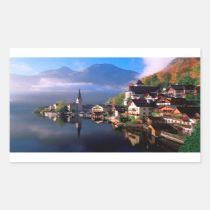 Pegatina Rectangular Hallstatt