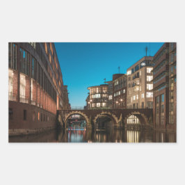 Pegatina Rectangular Hamburgo Alemania