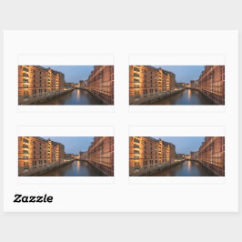 Pegatina Rectangular Hamburgo Alemania