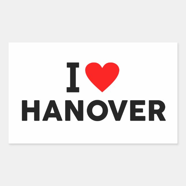 Pegatina Rectangular Hannover Alemania (Anverso)