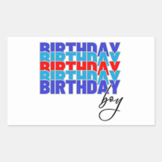 Pegatina Rectangular Happy birthday boy. Celebrating your birthday...