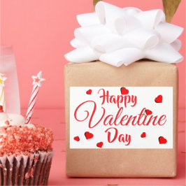 Pegatina Rectangular Happy Valentine Day Sticker