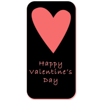 Pegatina Rectangular Happy Valentine’s Day Sticker | Pink Heart Love