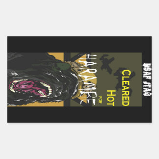 Pegatina Rectangular Harambe el JTAC