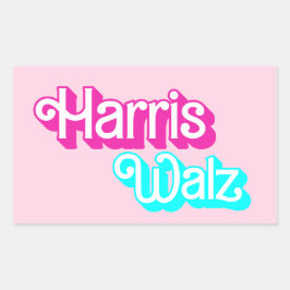 Pegatina Rectangular Harris Walz