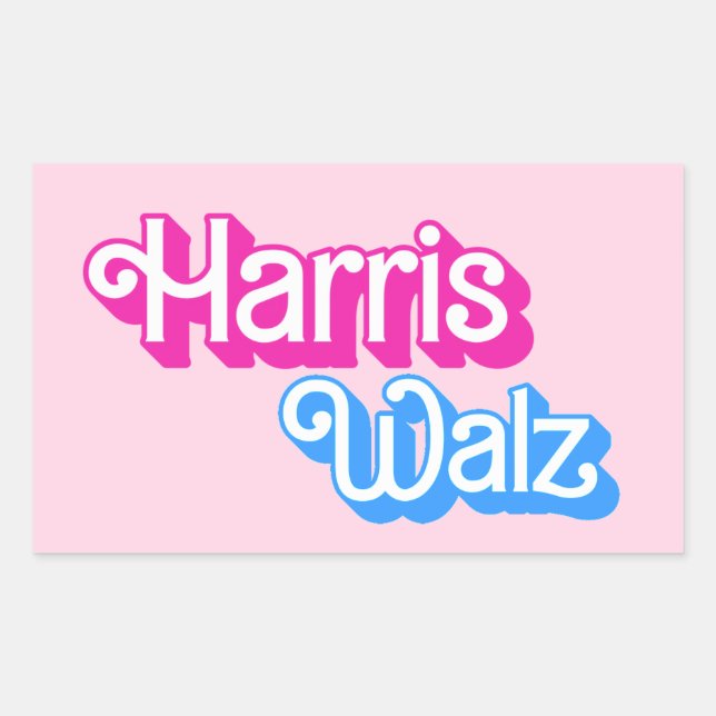 Pegatina Rectangular Harris Walz (Anverso)