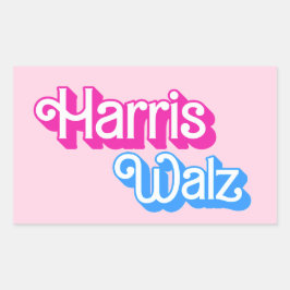 Pegatina Rectangular Harris Walz