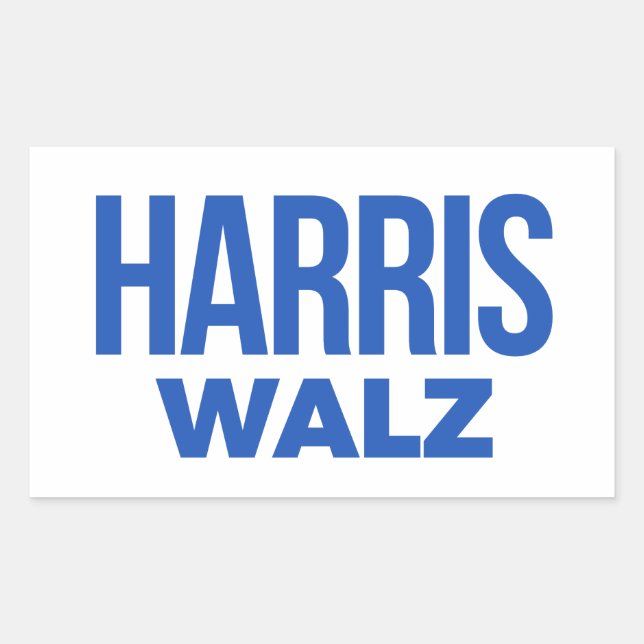 Pegatina Rectangular Harris Walz 2024 (Anverso)