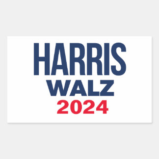 PEGATINA RECTANGULAR HARRIS WALZ 2024