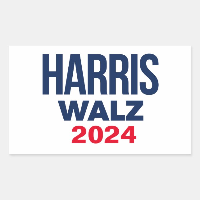PEGATINA RECTANGULAR HARRIS WALZ 2024 (Anverso)