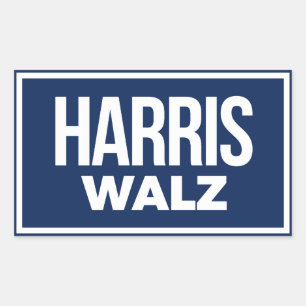 Pegatina Rectangular Harris Walz 2024