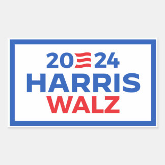 Pegatina Rectangular Harris Walz 2024