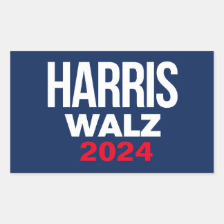 Pegatina Rectangular Harris Walz 2024