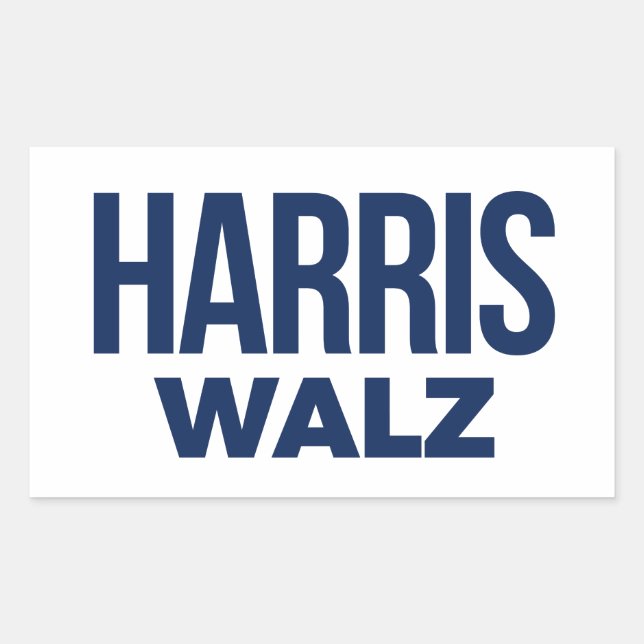 PEGATINA RECTANGULAR HARRIS WALZ 2024 (Anverso)