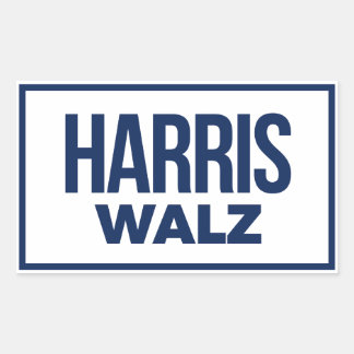 PEGATINA RECTANGULAR HARRIS WALZ 2024