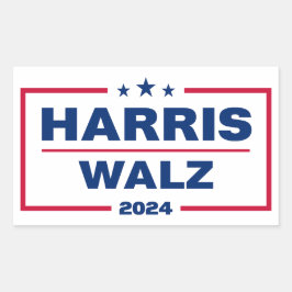 Pegatina Rectangular Harris Walz 2024 Kamala Harris Tim Walz Elección
