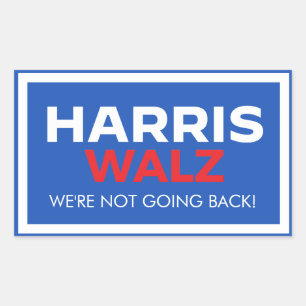 Pegatina Rectangular Harris Walz 2024 - No vamos a volver