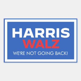 Pegatina Rectangular Harris Walz 2024 - No vamos a volver