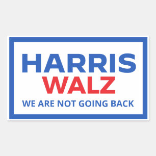 Pegatina Rectangular Harris Walz 2024 - No vamos a volver