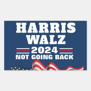 Pegatina Rectangular Harris Walz 2024 Vote Demócrata